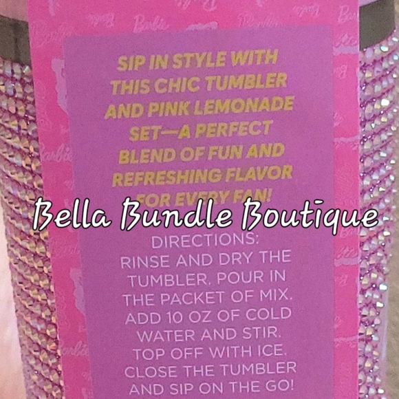 GORGEOUS PINK RHINESTONE BARBIE TUMBLER - Picture 5 of 7